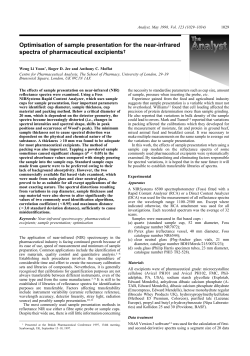 Optimisation of sample presentation for the near
