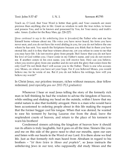Text: John 5:37-47 INI Sermon #1795 In Christ Jesus, our priceless