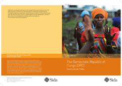 The Democratic Republic of Congo (DRC) Country Gender