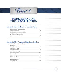 UNDERSTANDING THE CONSTITUTION