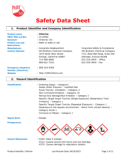 Safety Data Sheet - Hill Brothers Chemical Co.