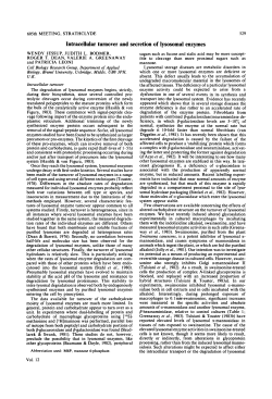 Intracellular turnover and secretion of lysosomal enzymes