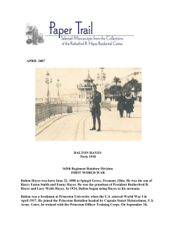 APRIL 2007 DALTON HAYES Paris 1918 165th