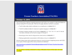 Fresno Teachers Association/CTA/NEA October 13, 2016