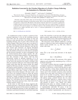 Radiation Generated by the Ultrafast Migration of a Positive Charge