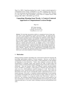 Unpacking Meaning from Words