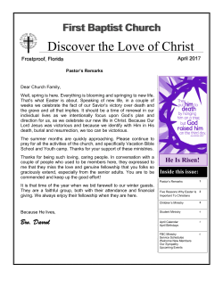 Discover the Love of Christ April 2017