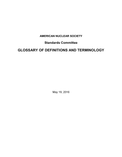 glossary of definitions and terminology