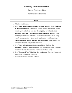 Listening Comprehension - Research Institute on Progress Monitoring