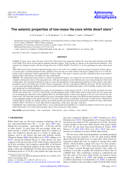 The seismic properties of low-mass He
