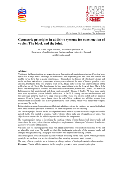 Geometric principles in additive systems for construction of vaults