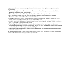 Surplus transfer between departments, regardless whether it be