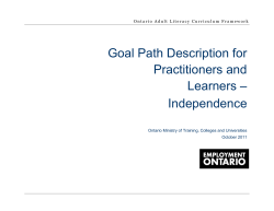 Independence - Ministry of Advanced Education and Skills