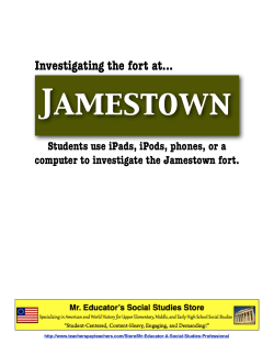 Jamestown Map