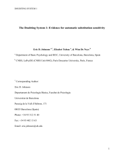 The Doubting System 1: Evidence for automatic