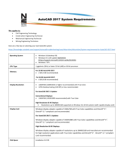 AutoCAD 2017 System Requirements