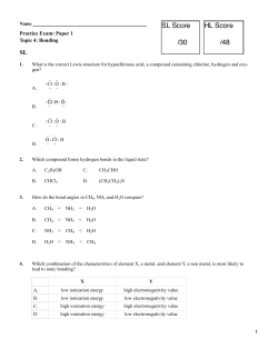 Topic 4: Bonding