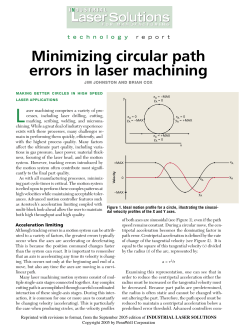 Minimizing circular path errors in laser machining