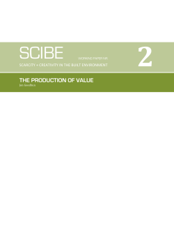 The Production of Value &ndash; Scarcity/Abundance