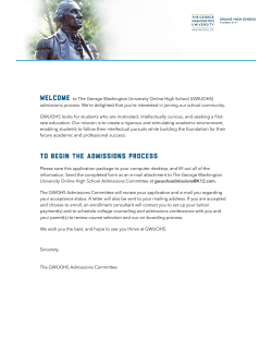 TO BEGIN THE ADMISSIONS PROCESS