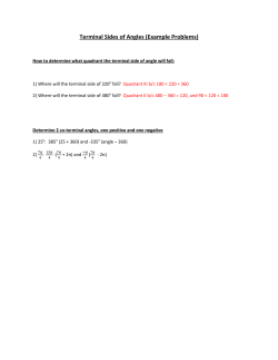 Terminal Sides of Angles (Example Problems)