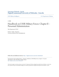 Handbook on USSR Military Forces: Chapter II