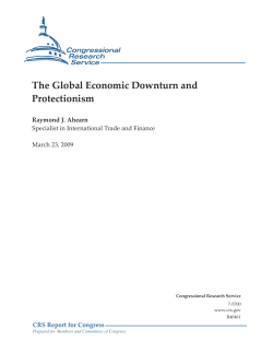 The Global Economic Downturn and Protectionism