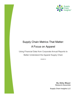 Supply Chain Metrics That Matter: A Focus on Apparel