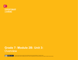 Grade 7: Module 2B: Unit 3: Overview