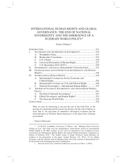 International Human Rights and Global Governance