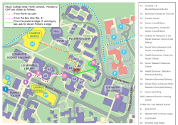 CHP Alcuin College area, North campus. Routes to CHP are shown
