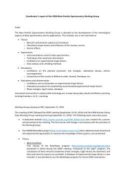 Coordinator`s report of the ICRM Beta-Particle Spectrometry