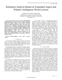 Sentiment Analysis Based on Expanded Aspect and Polarity