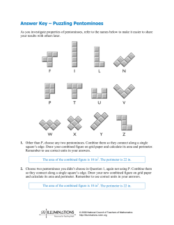 Pentominoes Puzzle Answer Key - Illuminations