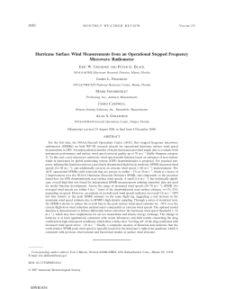 Hurricane Surface Wind Measurements from an Operational