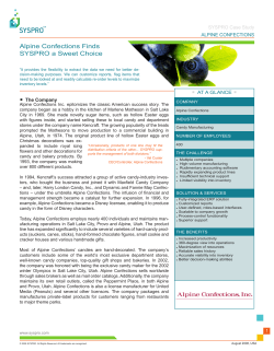 Alpine Confections Finds SYSPRO a Sweet Choice