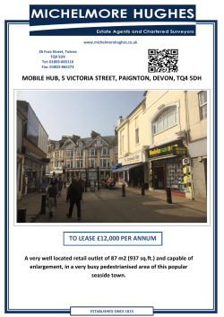 to lease &pound;12000 per annum mobile hub, 5 victoria