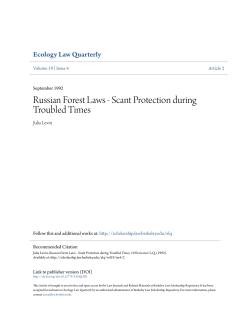 Russian Forest Laws - Berkeley Law Scholarship Repository