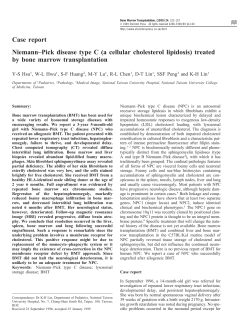 Case report Niemann&ndash;Pick disease type C (a cellular