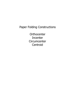 Orthocenter, incenter, circumcenter, centroid