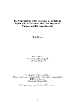 The Unpatriotism of the Economic Constitution? Rights to Free