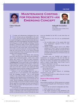 Maintenance Costing for Housing Society&mdash;an Emerging Concept
