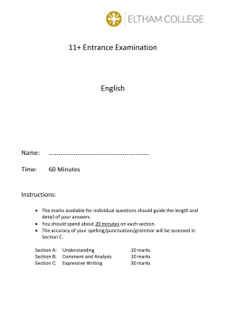 11+ English Sample Paper