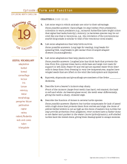 Teacher Guide - North Carolina Museum of Natural Sciences