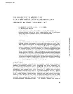 the resolution of mixtures of viable mammalian cells into