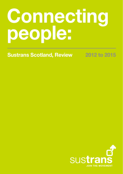 Sustrans Scotland Review 2012-15