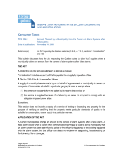Amount Claimed by a Municipality from the Owners of Alarm