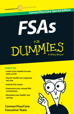FSAs For Dummies - ConnectYourCare