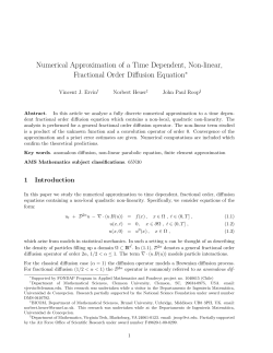 Numerical Approximation of a Time Dependent, Non
