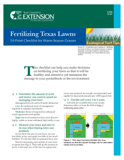 Fertilizing Texas Lawns - AgriLife Extension County Offices